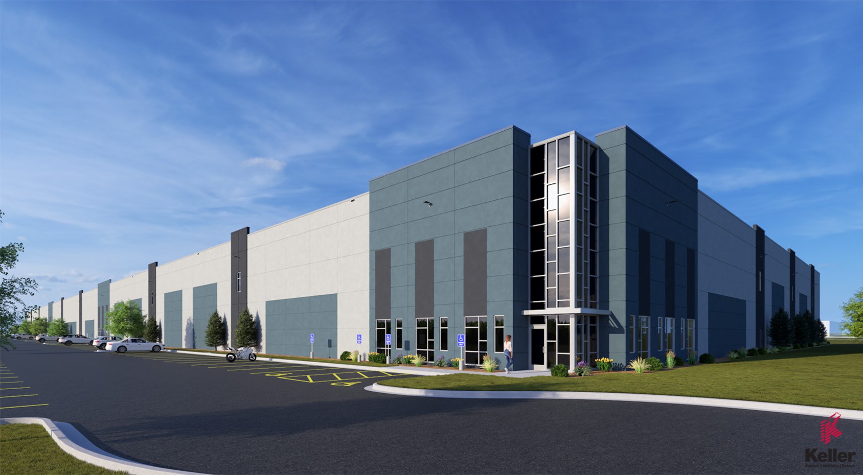 Southpoint Commerce Park Building 6 rendering, office entry